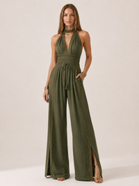 Mono Sahara Encaje en verde - modelo