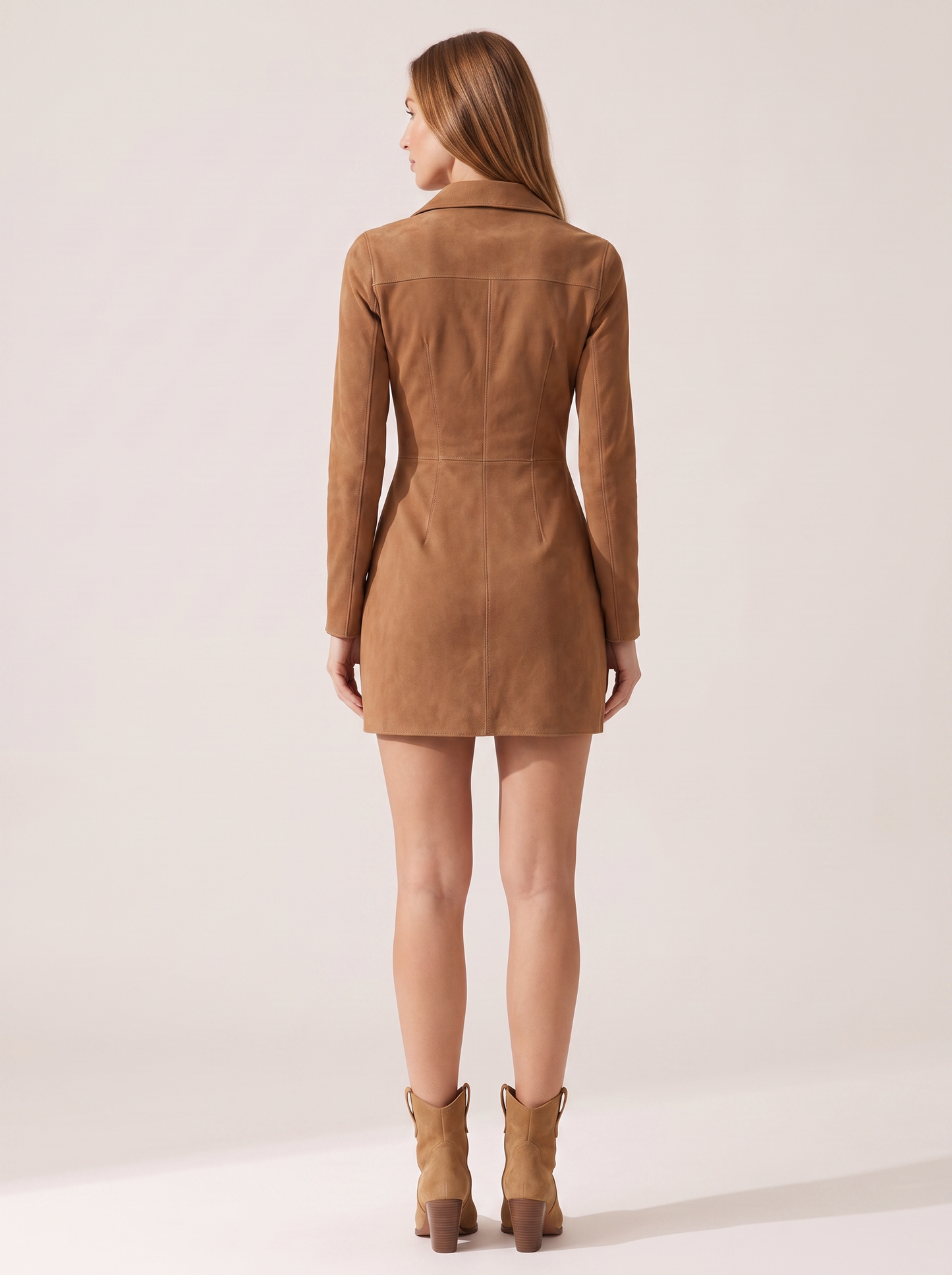 Vestido Dakota Flecos Camel