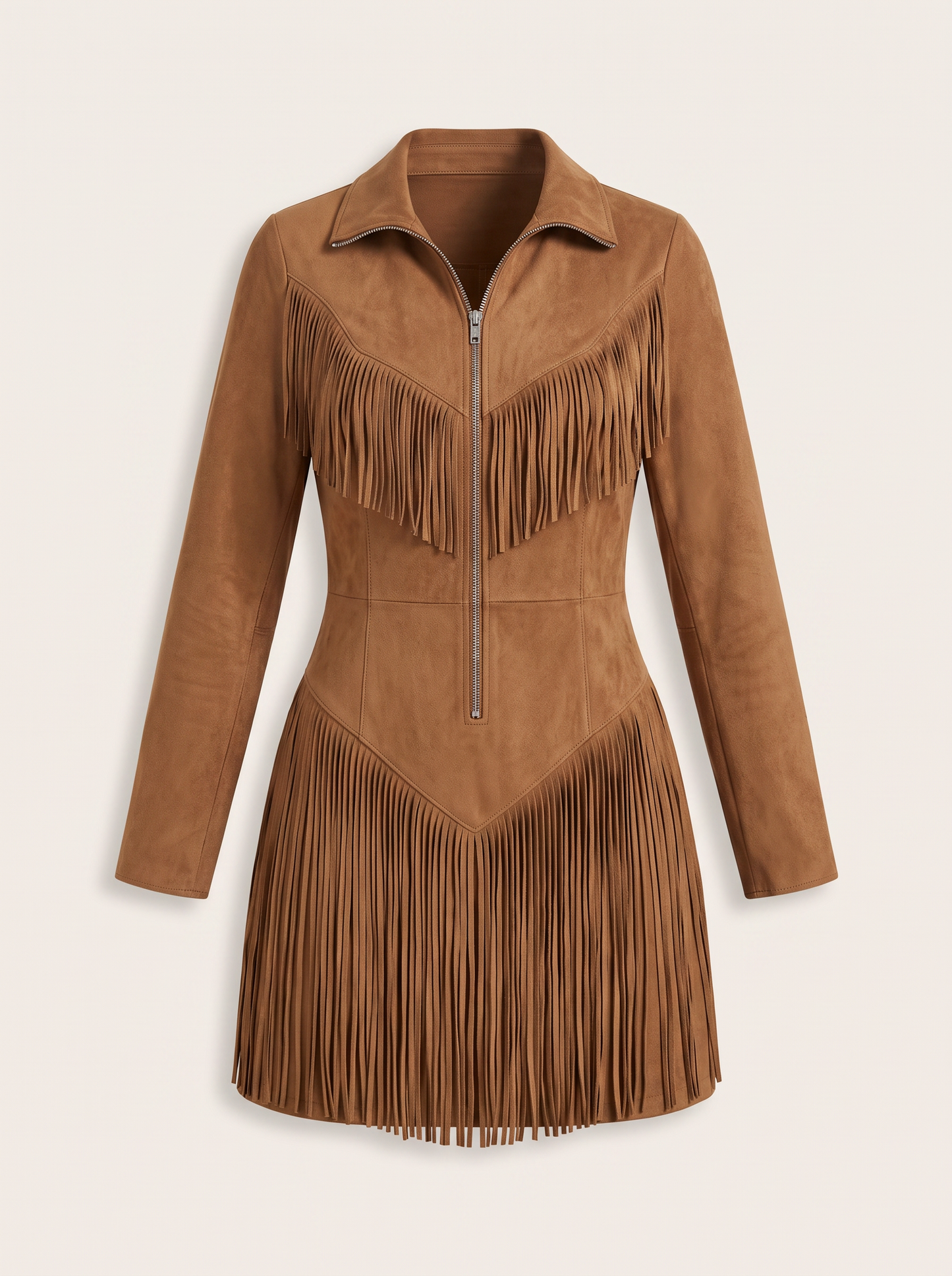 Vestido Dakota Flecos Camel