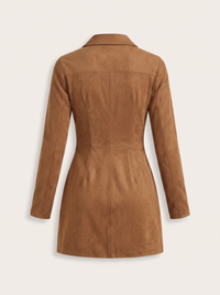 Vestido Dakota Flecos Camel