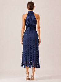 Vestido Vega Lentejuelas Azul Marino