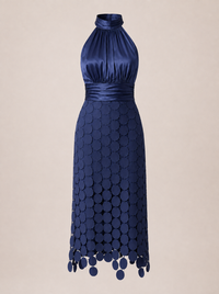 Vestido Vega Lentejuelas Azul Marino