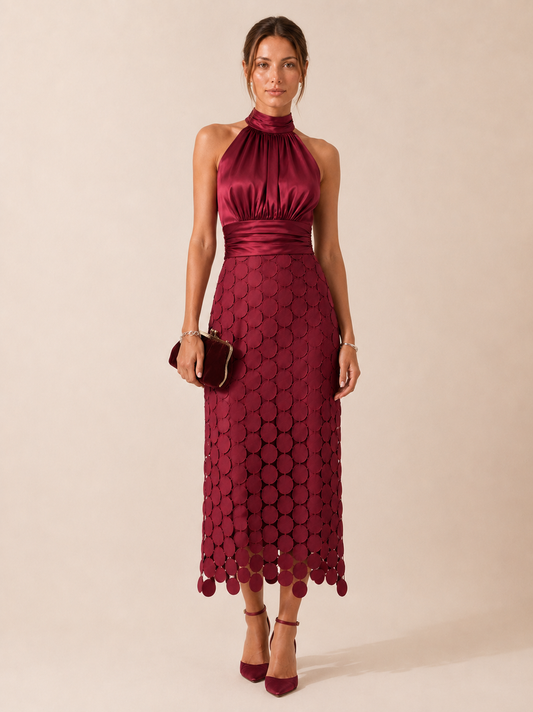 Vestido Vega Lentejuelas Vino