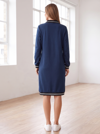 Vestido Boston Polo marino, vista de espalda