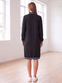 Vestido Boston Polo negro, vista de espalda