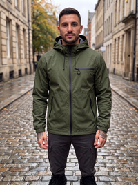 Chaqueta Bergen verde militar - frente